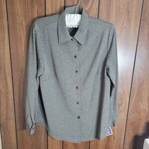 Women Haggar All That Jazz Black/Cream Blouse - Size 12